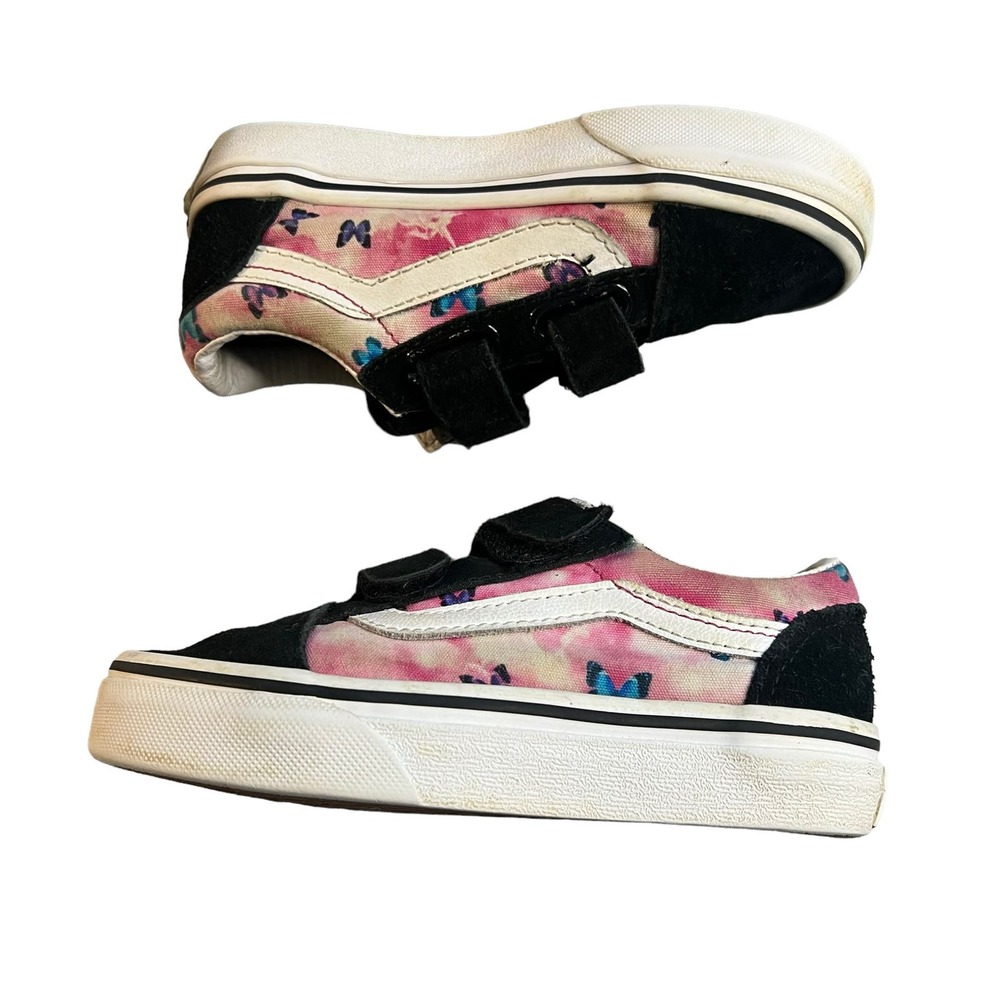 Vans Kids Pink Black Tie-Dye Velcro Sneakers - Picture 4 of 10